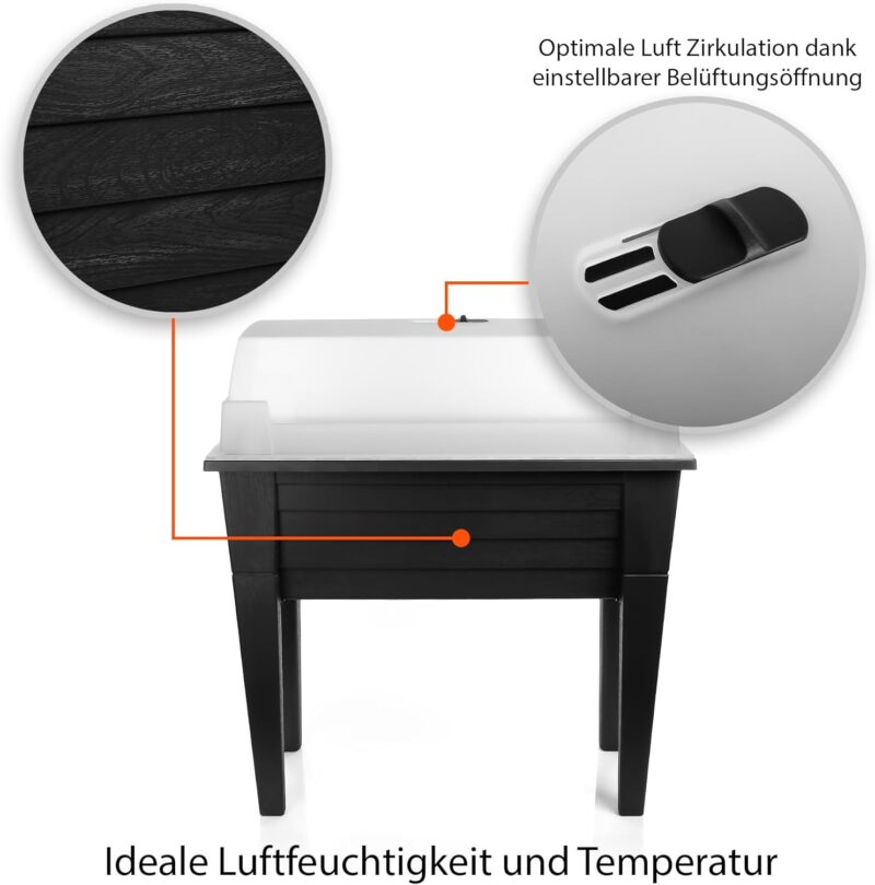 BigDean Hochbeet für Garten und Balkon aus wetterfestem Kunststoff - Made in Europe – Bild 5