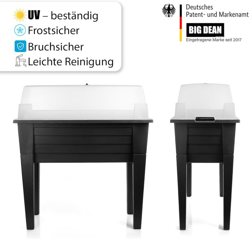 BigDean Hochbeet für Garten und Balkon aus wetterfestem Kunststoff - Made in Europe – Bild 2