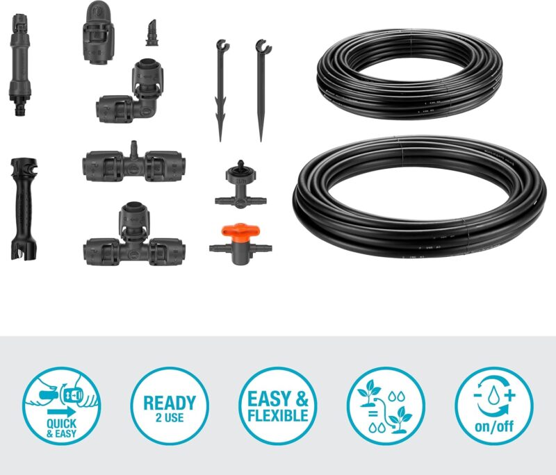 Gardena Micro-Drip-System Tropfbewässerung Hochbeet/Beet (35 Pflanzen): Starter-Set – Bild 2