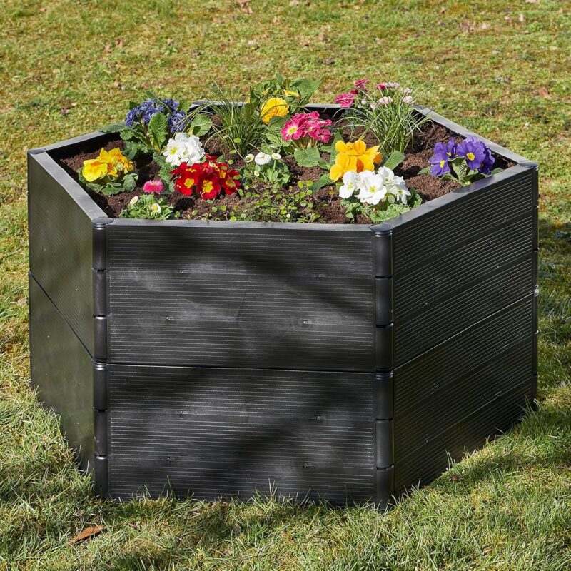 Grizzly Hochbeet System 2 Set, für Garten und Balkon, Gemüsebeet, witterungsbeständig – Bild 2