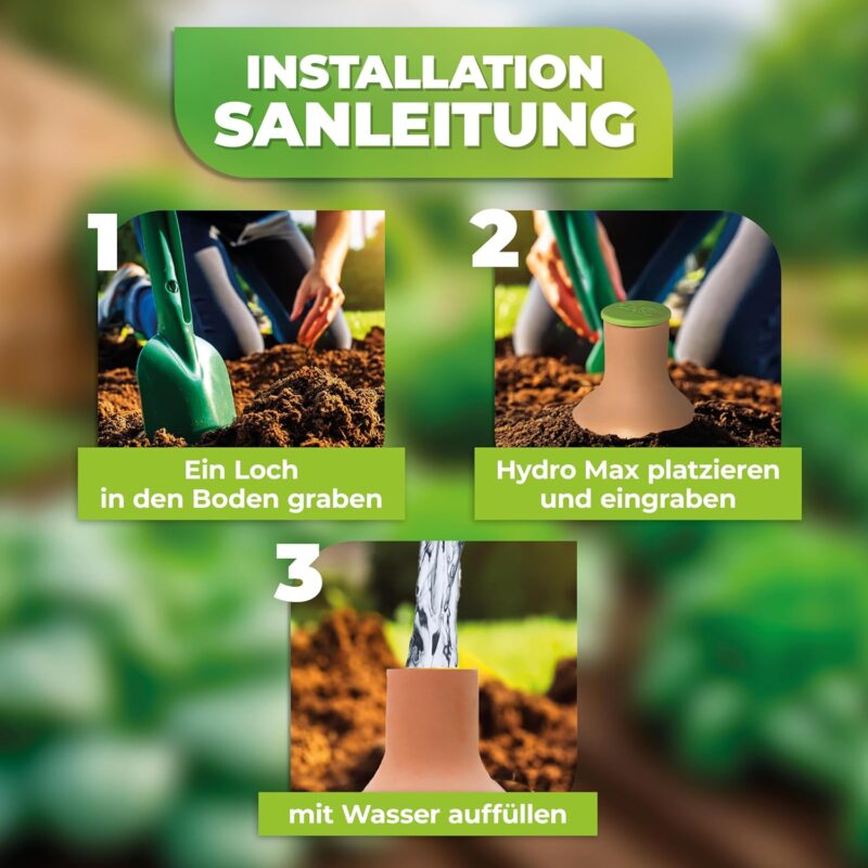 BioGreen Olla Pflanzenbewässerung Hydro MAX | vers. Größen | 3 L | Ø 90 cm automatische Bewässerung für Pflanzen | Terrakotta Tontopf | Bewässerungskugel – Bild 5