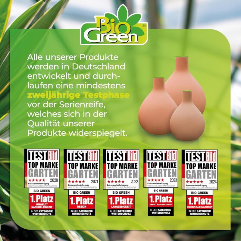 BioGreen Olla Pflanzenbewässerung Hydro MAX | vers. Größen | 3 L | Ø 90 cm automatische Bewässerung für Pflanzen | Terrakotta Tontopf | Bewässerungskugel – Bild 7