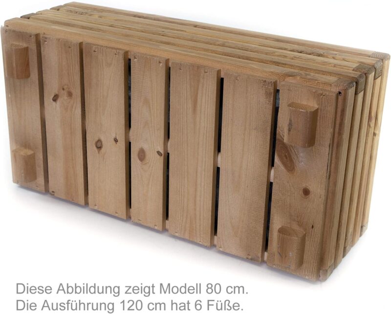 Holzfee Pflanzkasten Hochbeet, Kiefer dunkel geölt Holz 118 x 40 x 40 cm – Bild 3