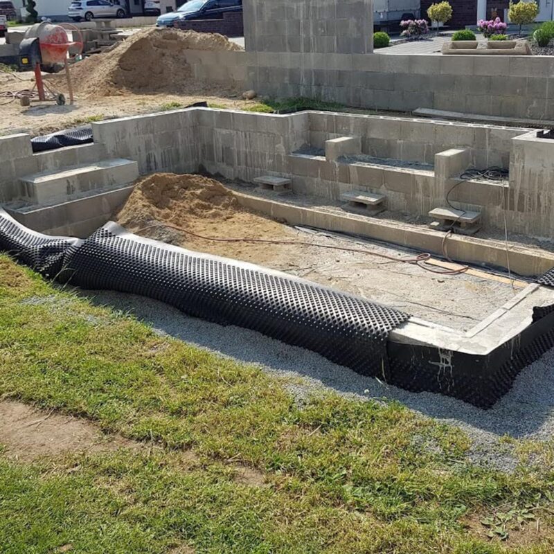 Handelskönig Hochbeetfolie Noppenfolie Noppenbahn Grundmauerschutz 1 m x 20 m = 20 m² Dichtungsbahn Drainage, Sauberkeitsschicht ohne Weichmacher – Bild 3