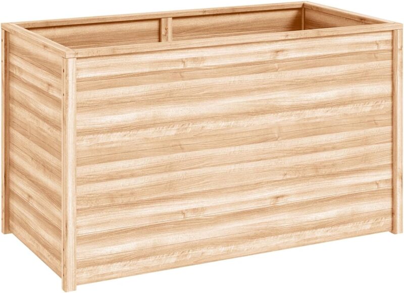 UDPATIO Hochbeet Holz für Garten 128x65x80cm Holzhochbeet zum Bepflanzen von Gemüse & Kräutern Pflanzbeet Pflanzkasten Gemüsebeet für Balkon – Bild 8