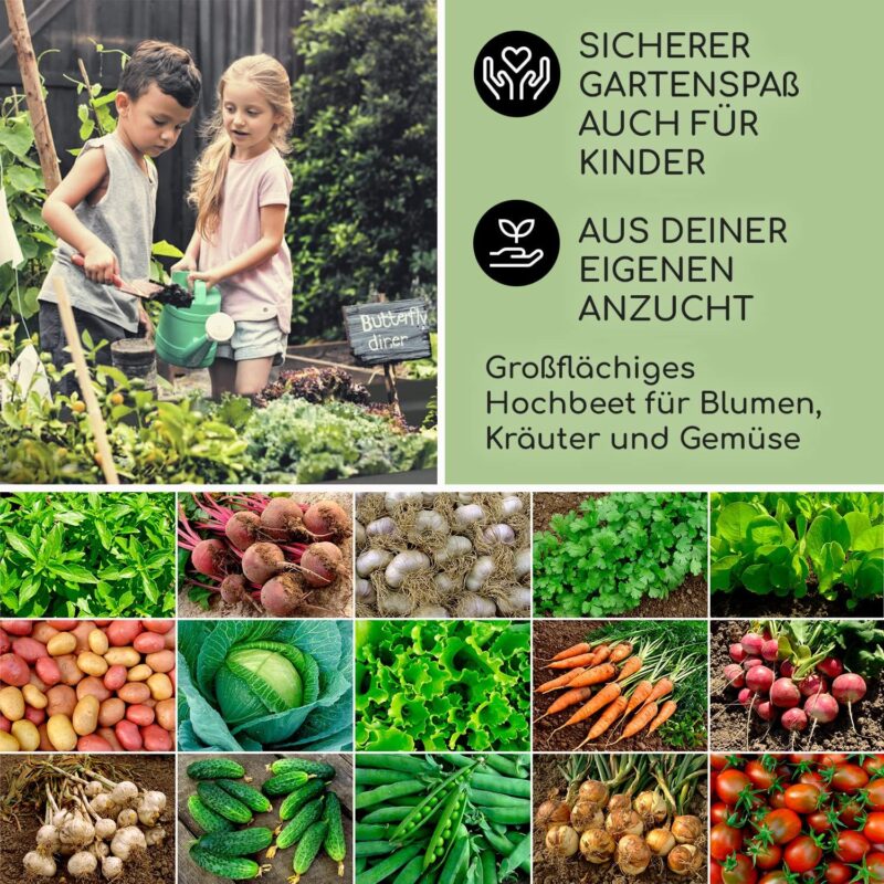 blumfeldt Hochbeet aus Metall, Wetterfestes Stahlblech für Balkon & Garten, Rostfreies Oval, Freistehende Hochbeete 200x80x100 cm, 1257L Pflanzkübel Groß für Blumen, Obst, Gemüse – Bild 5