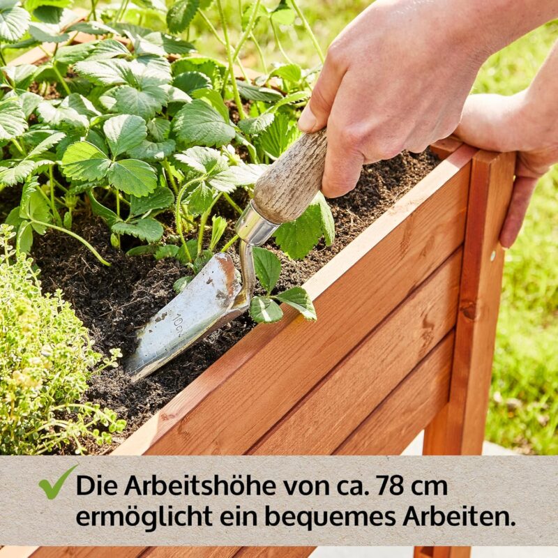 zooprinz Premium Hochbeet, massivsm Kiefernholz - perfekt für Garten/Terrasse/Balkon – Bild 4