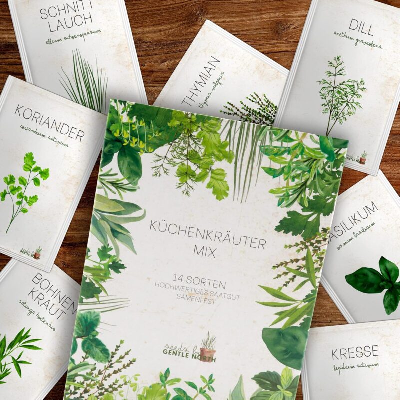 Kräuter Samen Set - 14 Kräutersamen Sorten in Samentütchen für den eigenen Kräutergarten - Samenfeste Küchenkräuter frei von Chemie & Gentechnik – Bild 7