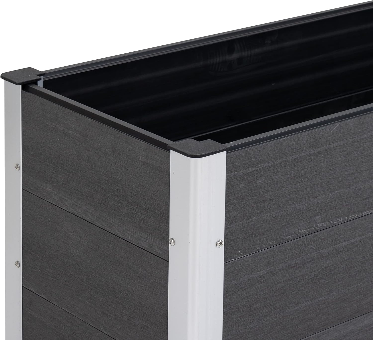 Outsunny Hochbeet Aluminium 100x50x55,5cm für Terrasse, Balkon – Bild 7