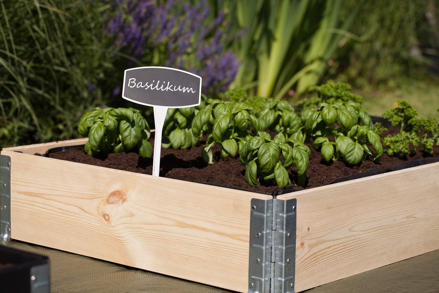 BigDean Hochbeet 3x Palettenrahmen faltbar 120x80x20cm, steckbar & stapelbar – Bild 4