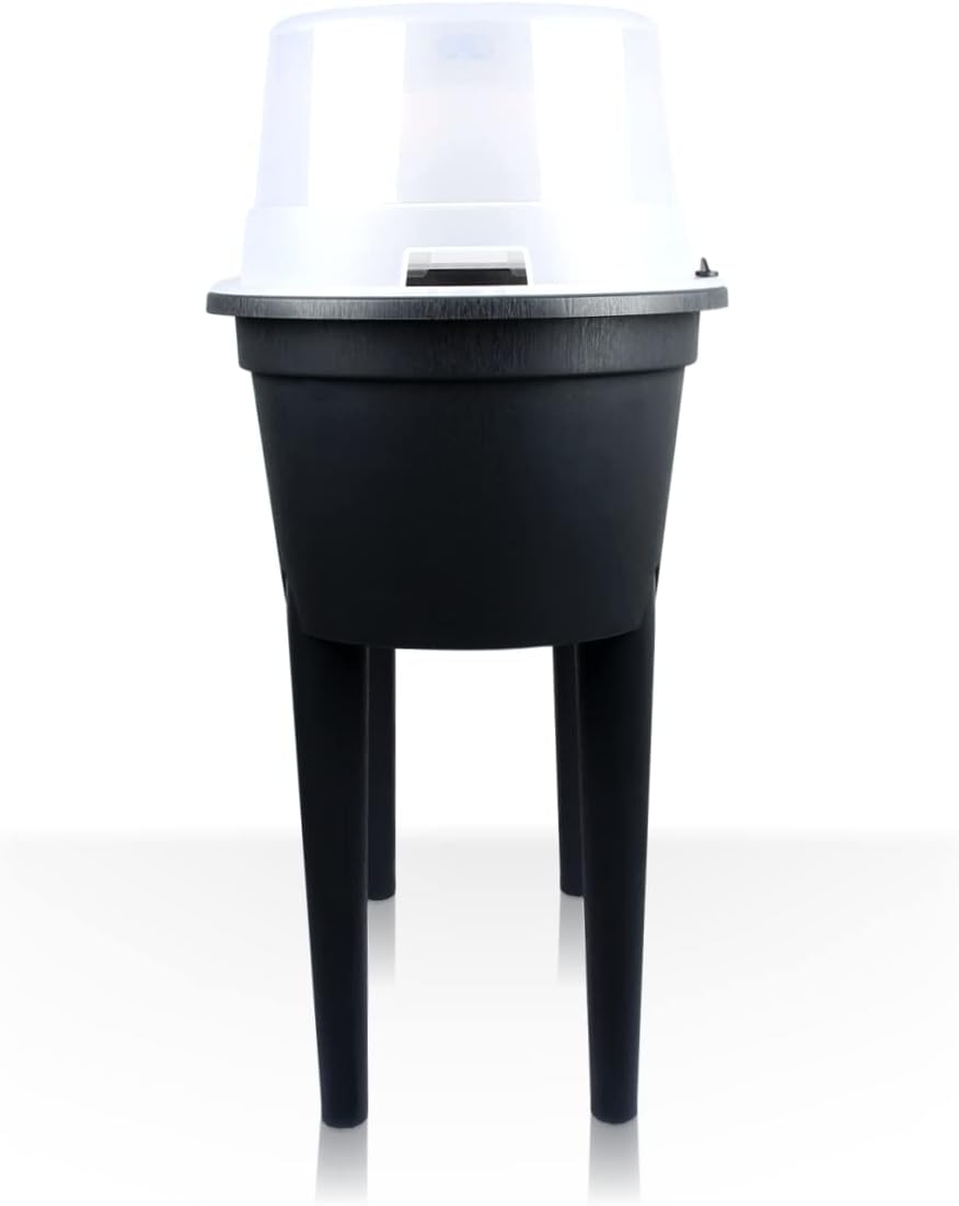 Stimo Anzuchttisch Hochbeet Pflanztisch mit Beinen und belüftbarer Deckel Pflanzkasten Balkon – Bild 4