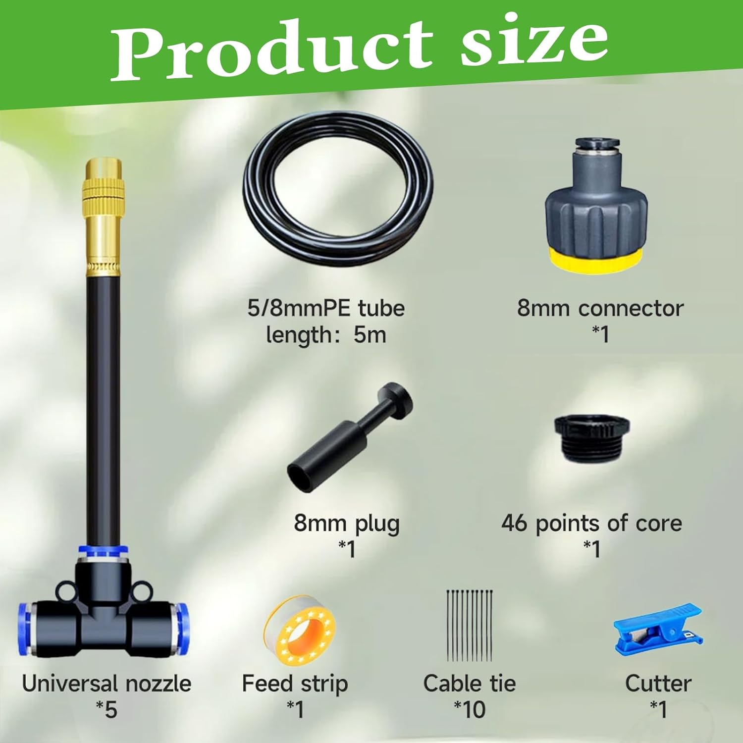 360° Curved Garden Automatic Irrigation System, Garten BewässerungsSystem, Greenhouse Pflanzen, Hochbeet Bewässerung Tropfbewässerung für Landschaft, Flower Bed und Terrasse Pflanzen. – Bild 2