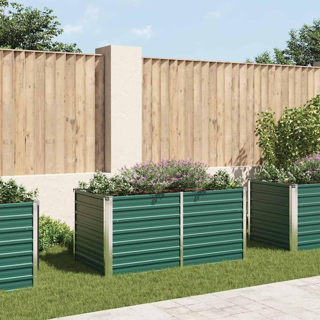 vidaXL Hochbeet 160 x 80 x 77 cm Verzinkter Stahl Grün – Bild 2