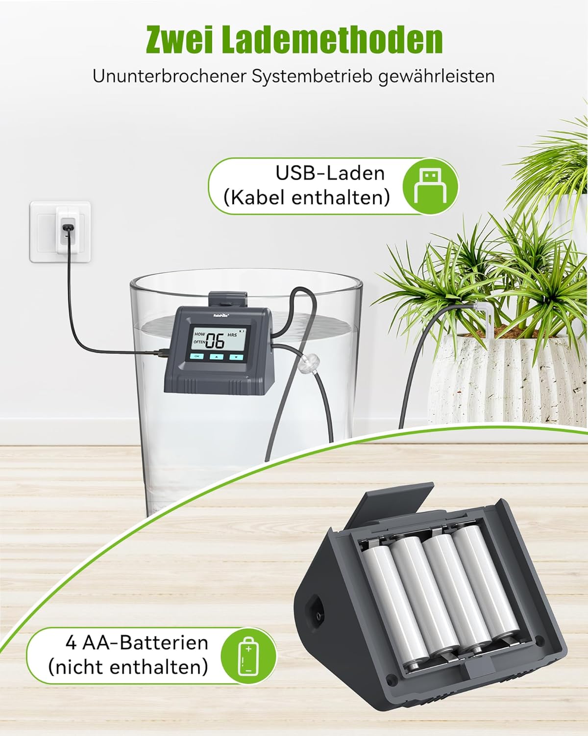 RAINPOINT Automatisches Bewässerungssystem, Einstellbare Wassermenge, Automatische Bewässerung für Zimmerpflanzen, Balkon, DIY-Tropfbewässerungsset für bis zu 10 Topfpflanzen – Bild 7