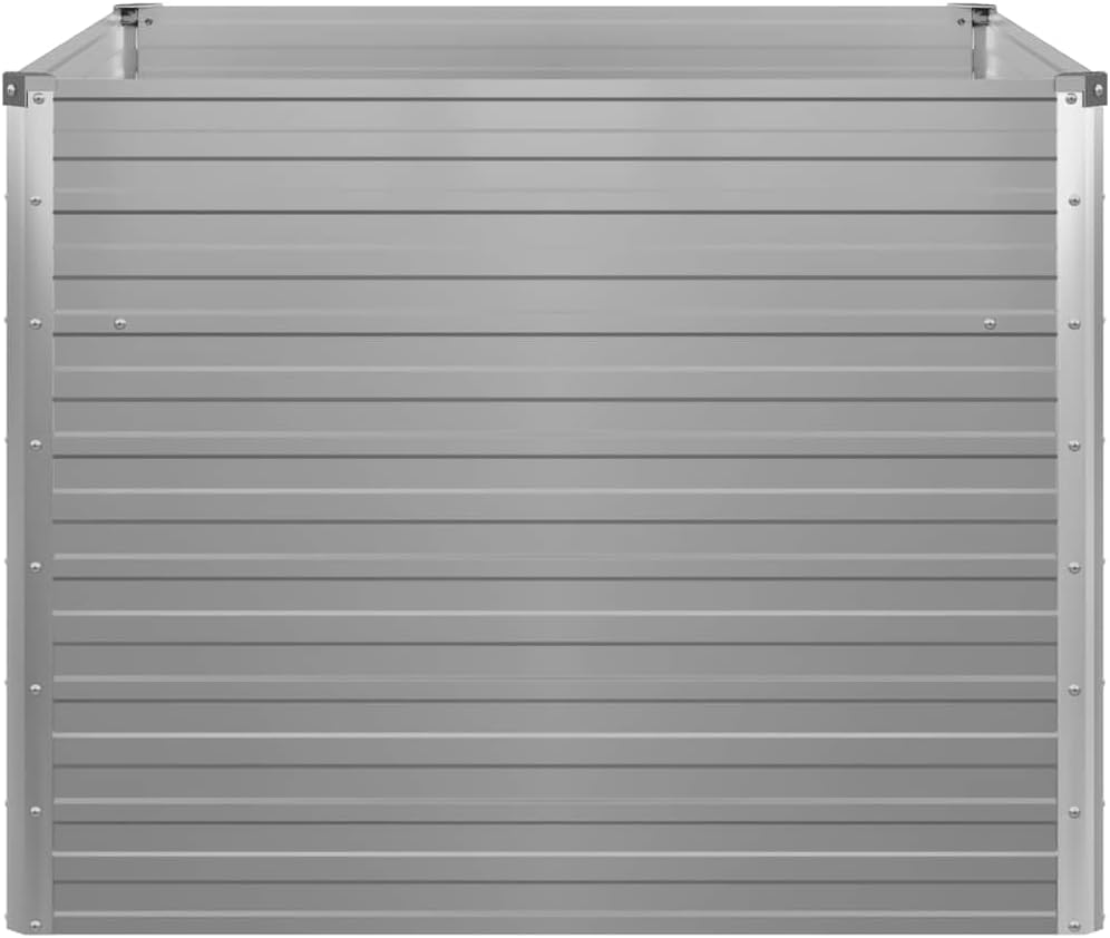vidaXL Hochbeet Verzinkter Stahl 100x100x77cm Gartenbeet Gemüsebeet Pflanzbeet – Bild 3