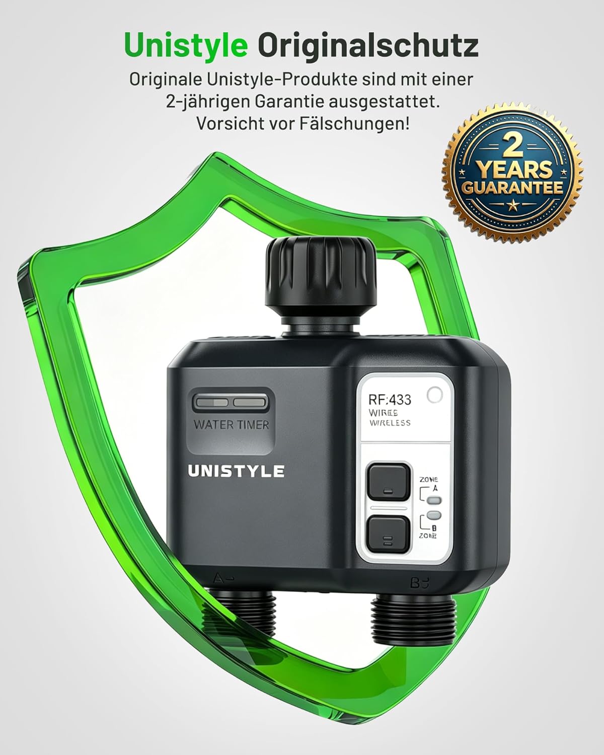 Irrigation Computer WLAN 2 Outputs: Easy Garden Watering with App & Language, 5 Individual Irrigation Plans, Smart Water Control for Lawn Sprinkler & Automatic Garden Irrigation System – Bild 6