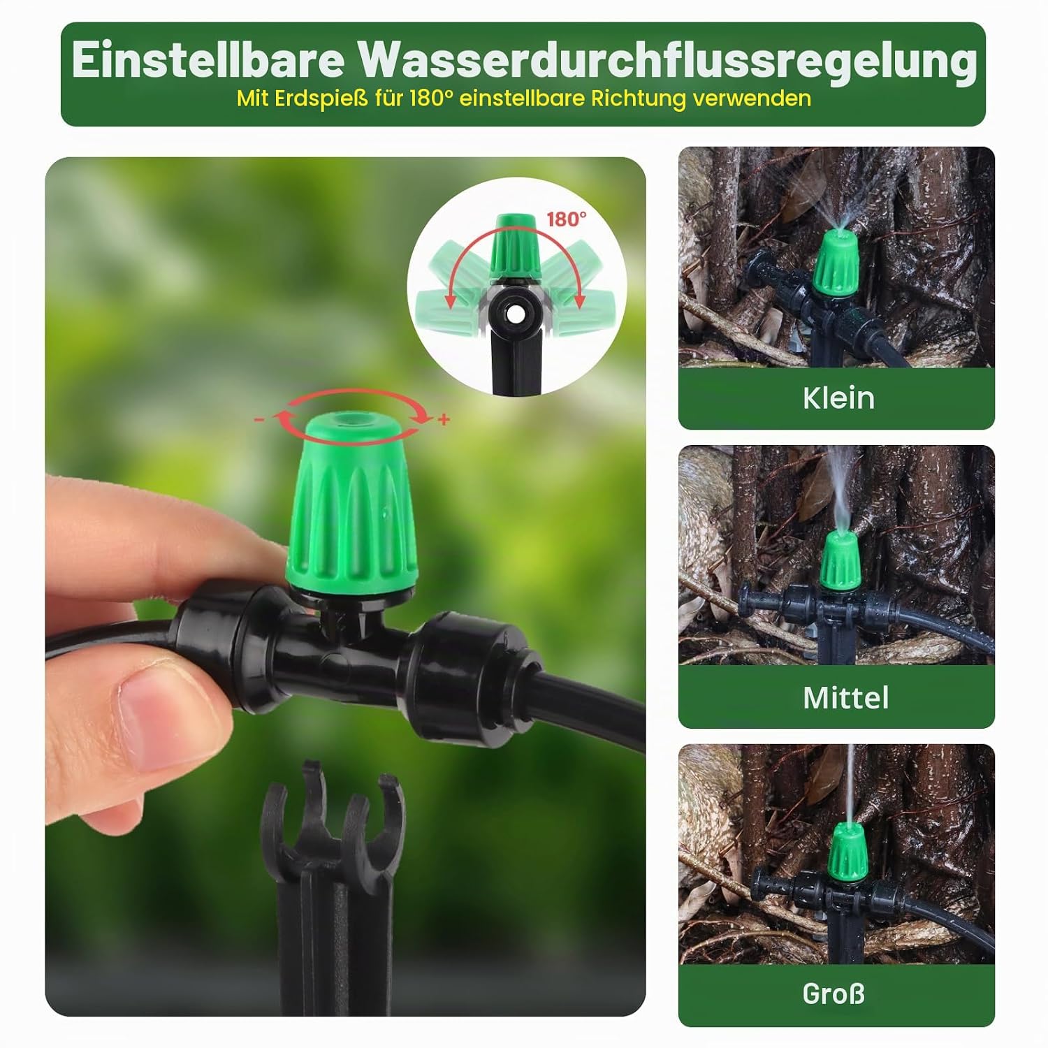 Kalolary 23m Drip Irrigation System, Drip Irrigation Irrigation Kit – Bild 4